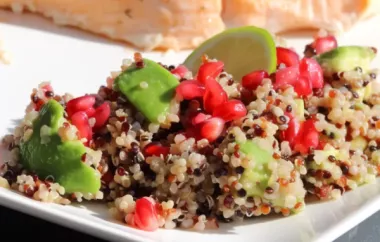 Delicious and Healthy Avocado Pomegranate and Quinoa Salad Recipe
