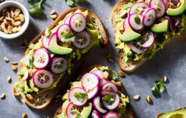 Delicious and Healthy Avocado Toast with Pickled Radishes