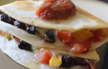 Delicious and Healthy Bean Quesadillas Recipe