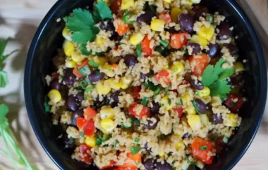 Delicious and Healthy Black Bean and Couscous Salad