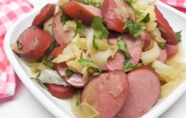 Delicious and Healthy Cabbage Stir-Fry with Smoked Turkey Sausage