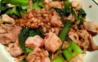 Delicious and Healthy Chicken Thighs with Bok Choy and Farro Recipe