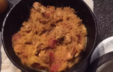 Delicious and Healthy Chicken with Spaghetti Squash and Fire-Roasted Tomatoes Recipe