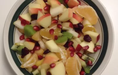 Delicious and Healthy Colorful Winter Fruit Salad