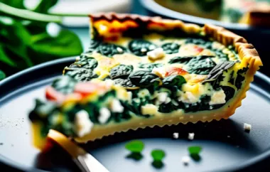 Delicious and Healthy Crustless Spinach and Feta Quiche Recipe