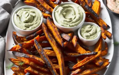 Delicious and Healthy Dill Sweet Potato Fries with Vegan Dip