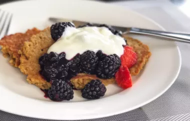Delicious and Healthy Flourless Oatmeal Blueberry Pancakes