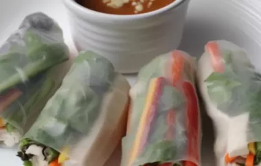 Delicious and Healthy Fresh Spring Rolls Recipe