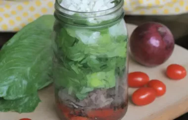 Delicious and Healthy Greek Mason Jar Steak Salad