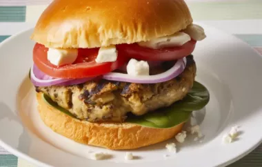 Delicious and Healthy Greek Turkey Burgers