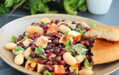 Delicious and Healthy Halloumi Three Bean Salad Recipe