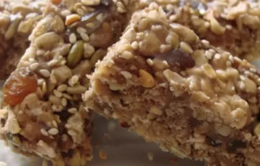 Delicious and Healthy Homemade Rice Cereal Energy Bars Recipe