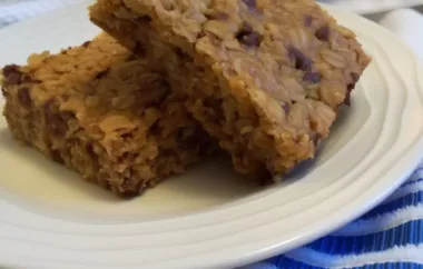 Delicious and Healthy Oatmeal Peanut Butter Bars