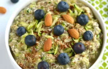 Delicious and Healthy Paleo Zucchini Oatless Oatmeal Recipe