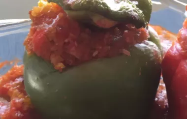 Delicious and healthy plant-based stuffed green pepper recipe