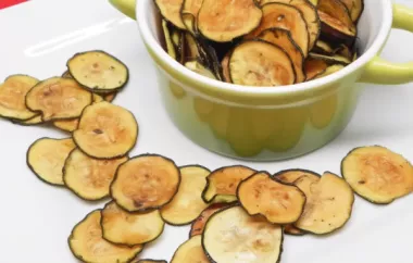 Delicious and Healthy Ranch Zucchini Chips Recipe