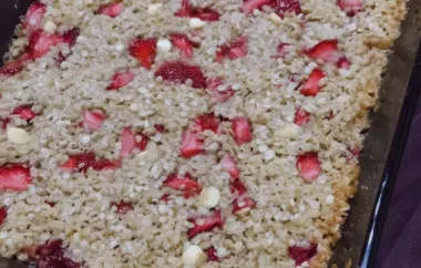 Delicious and Healthy Strawberry Oatmeal Bars Recipe