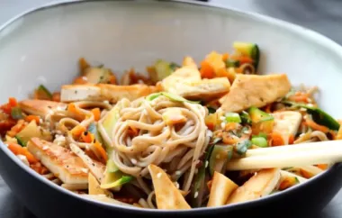 Delicious and Healthy Tamarind Tofu Stir-Fry with Soba Noodles Recipe