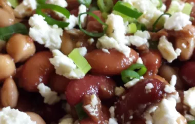Delicious and Healthy Three Bean Salad with Tangy Feta Cheese