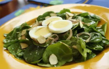 Delicious and Healthy Wilted Spinach and Almond Salad Recipe