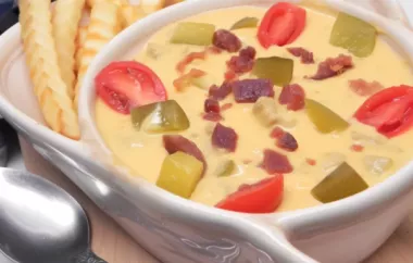 Delicious and Hearty Cheeseburger and Pickle Soup Recipe