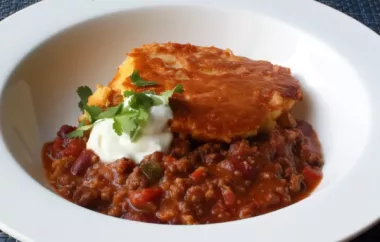 Delicious and hearty firehouse chili combined with a savory cornbread topping make up this comforting casserole.