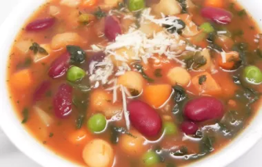 Delicious and hearty Hash Brown Potato Minestrone Soup