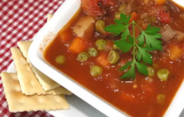 Delicious and Hearty Martha's Vegetable Beef Soup Recipe