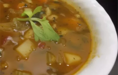 Delicious and hearty minestrone soup straight from the heart of Italy