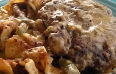 Delicious and hearty Salisbury steak recipe with a twist of stroganoff flavors