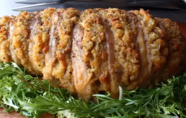 Delicious and juicy Hasselback Turkey Breast filled with flavorful stuffing