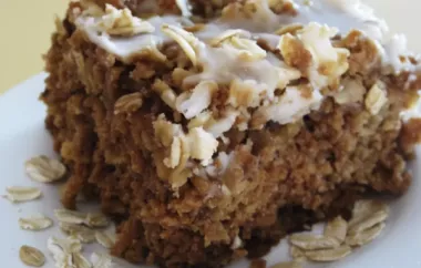 Delicious and moist banana oatmeal crumb cake perfect for breakfast or dessert.