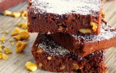 Delicious and moist brownies with a twist of bananas and walnuts