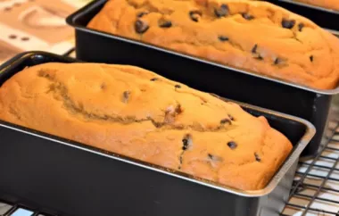 Delicious and Moist Chocolate Chip and Pumpkin Bread Recipe