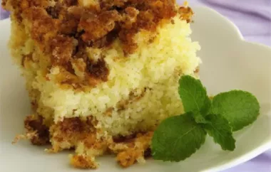 Delicious and Moist Cinnamon Laced Coffee Cake