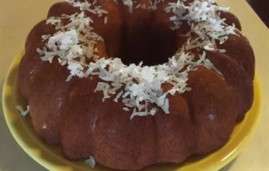 Delicious and Moist Coconut Pound Cake Recipe