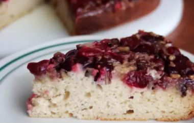 Delicious and Moist Cranberry Upside-Down Coffee Cake Recipe