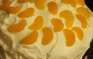 Delicious and Moist Orange Cream Cake