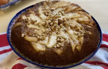 Delicious and Moist Pear Upside Down Graham Cake Recipe