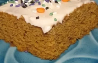 Delicious and moist pumpkin spice bars with a cream cheese frosting.