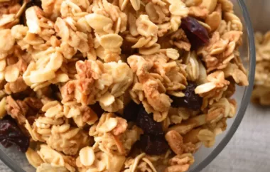 Delicious and Nutritious American Vegan Peanut Butter Granola Recipe