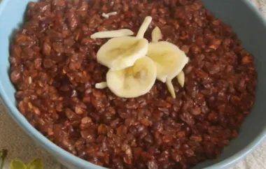 Delicious and Nutritious Banana Chocolate and Almond Breakfast Oatmeal