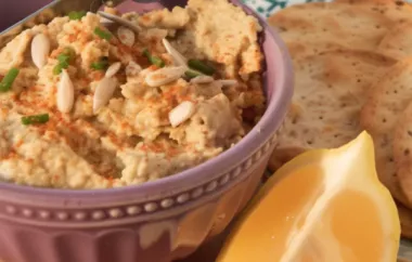 Delicious and Nutritious Bean and Sunflower Hummus