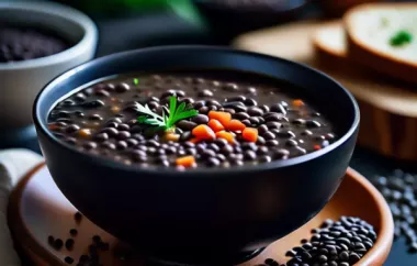 Delicious and Nutritious Black Lentil Soup Recipe