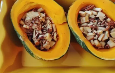 Delicious and Nutritious Buttercup Squash with Apples and Pecans Recipe