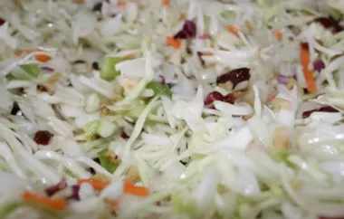 Delicious and Nutritious Cranberry Walnut Slaw Recipe