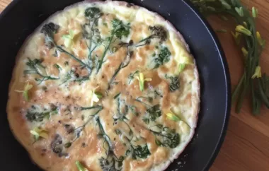 Delicious and Nutritious Frittata with Fresh Kale Raab
