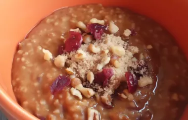 Delicious and Nutritious Instant Pot Cranberry Pumpkin Steel-Cut Oatmeal