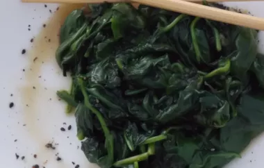 Delicious and Nutritious Japanese Spinach with Sweet Sesame Seeds