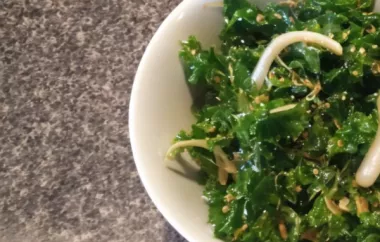 Delicious and Nutritious Kale Salad with Sprouts and Seeds